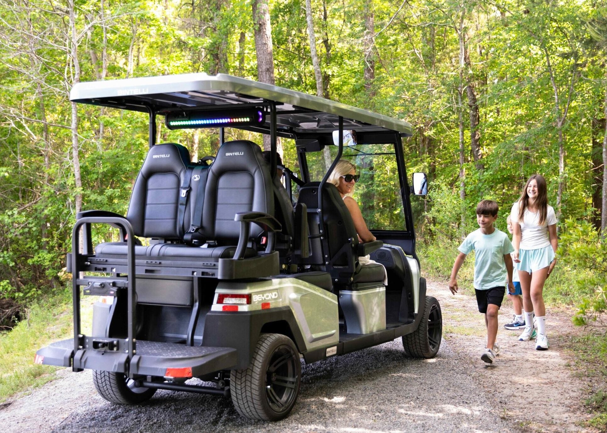 2025 Bintelli Beyond 6 Seater Lifted: Color - Titanium - Chief Cart Inc.
