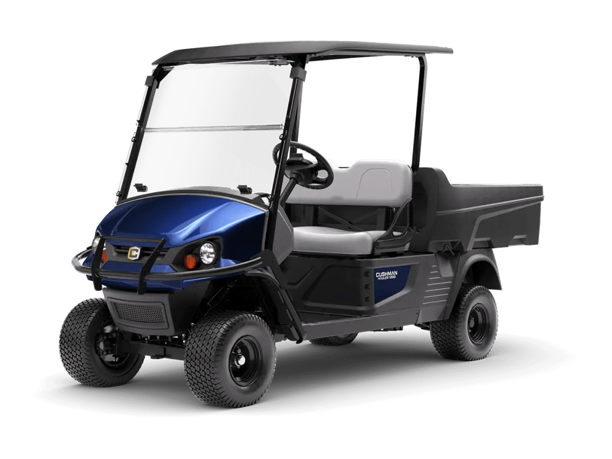 E-Z-GO Hauler 1200 gas utility golf cart-Patriot Blue