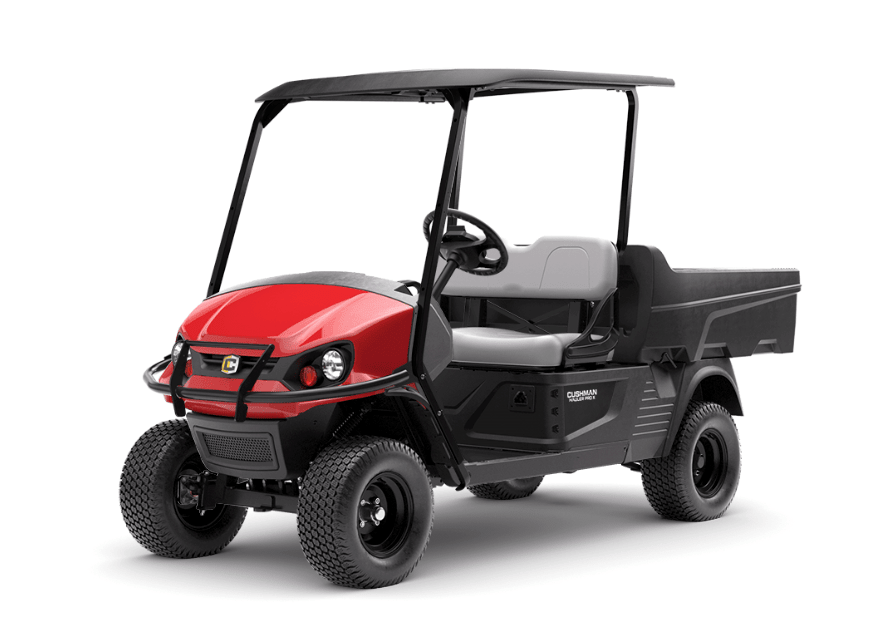 Hauler PRO - X Push the limits of the day with the lifted suspension of the Hauler® PRO - X, exclusively offered in ELiTE® lithium battery technology. - Chief Cart Inc.