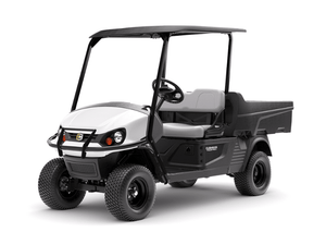 Hauler PRO - X Push the limits of the day with the lifted suspension of the Hauler® PRO - X, exclusively offered in ELiTE® lithium battery technology. - Chief Cart Inc.