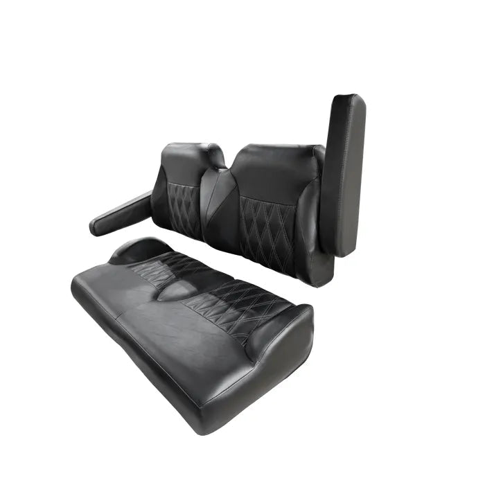 Luxury Seats Front Back - Midnight Black - Chief Cart Inc.